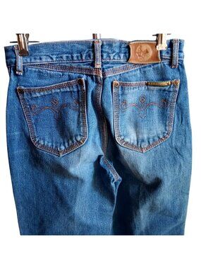 True Vintage Jeans 26x34 80s Britannia Denim Embroidered Western Pockets Bootcut